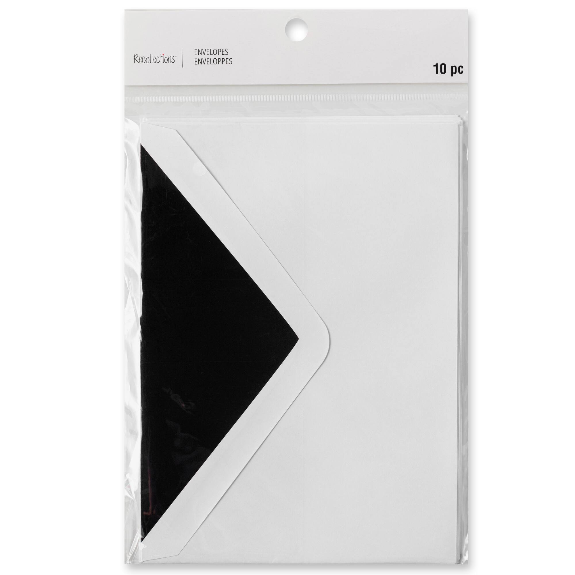 5.25" x 7.25" Black Foil Lined Envelopes by Recollections™, 10ct.